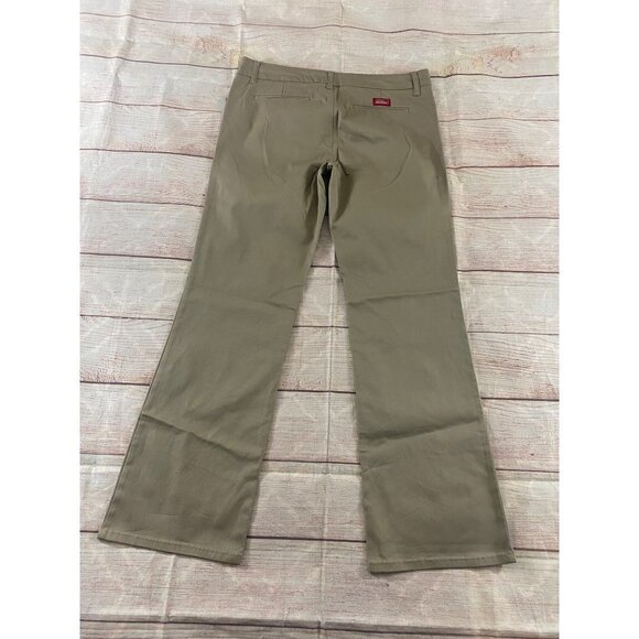 NWT Dickies Women's Slim Boot Leg Beige Pants - 17 - Picture 12 of 13